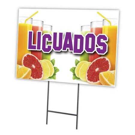Signmission Licuados Yard Sign & Stake outdoor plastic coroplast window, C-1824 Licuados C-1824 Licuados